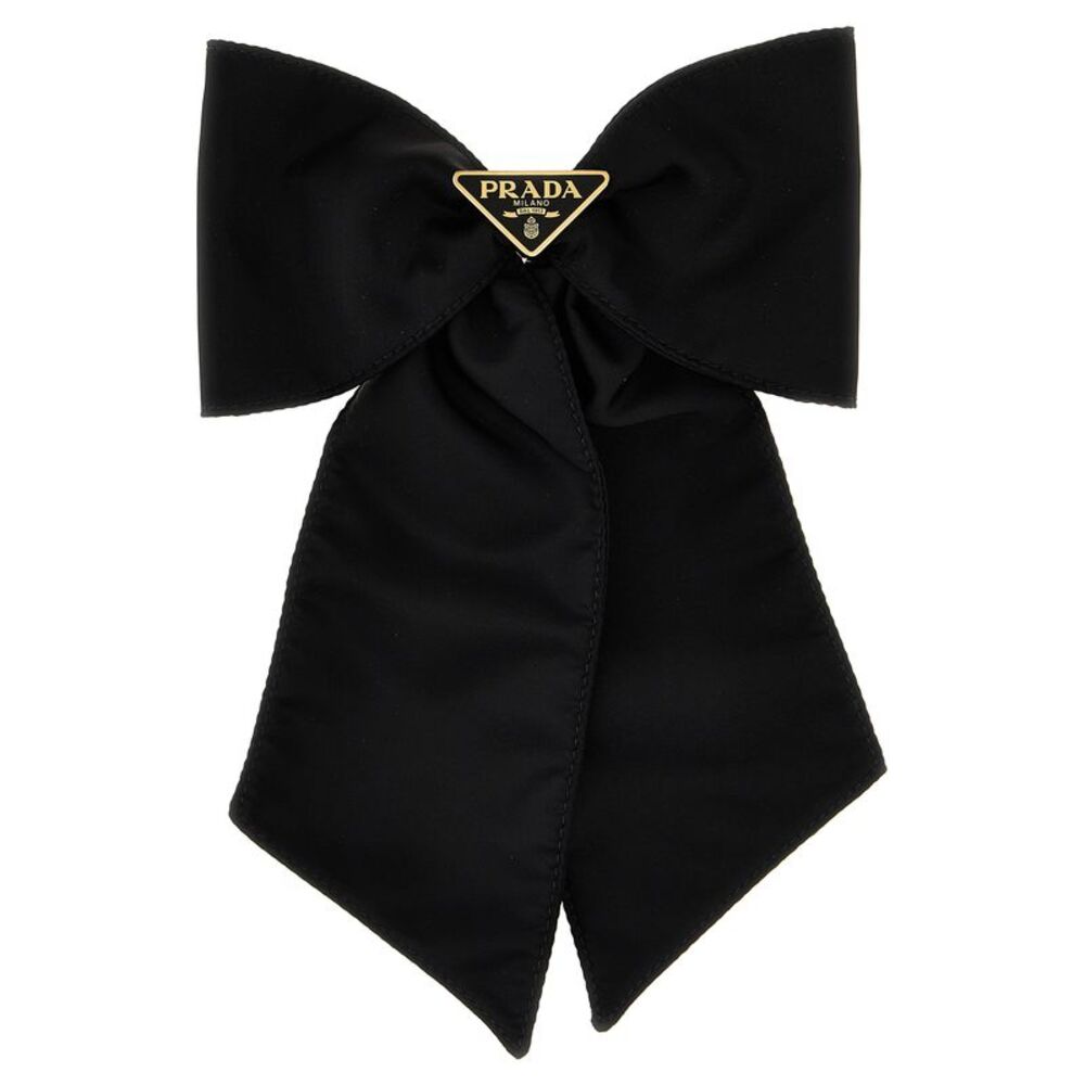 Prada Black Brass Hair Women's Clip